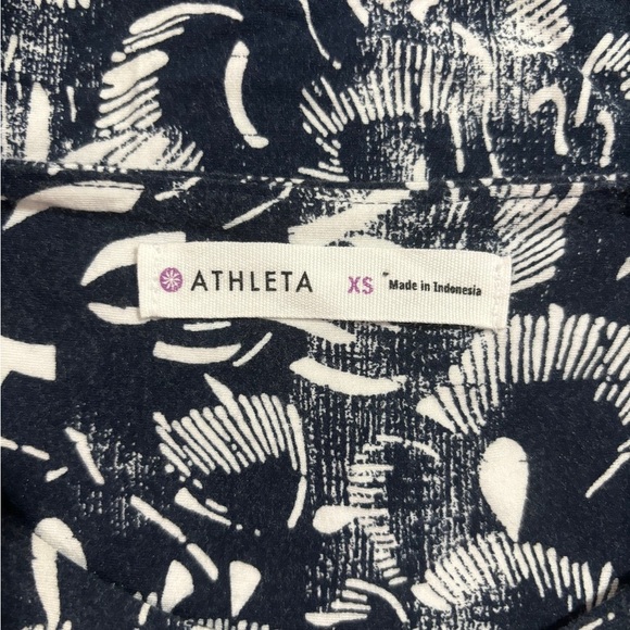 Athleta Santorini Indigo Floral Tropical High Neck Travel Tank Dress XS - Picture 3 of 7